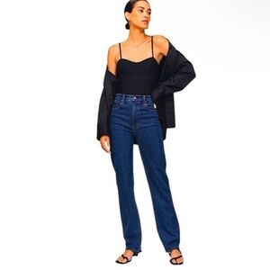 Abercrombie & Fitch The 90’s Straight Ultra High Rise Dark Blue Jeans Size 27/4